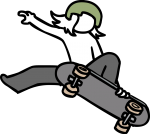 Skateboard freehand drawings